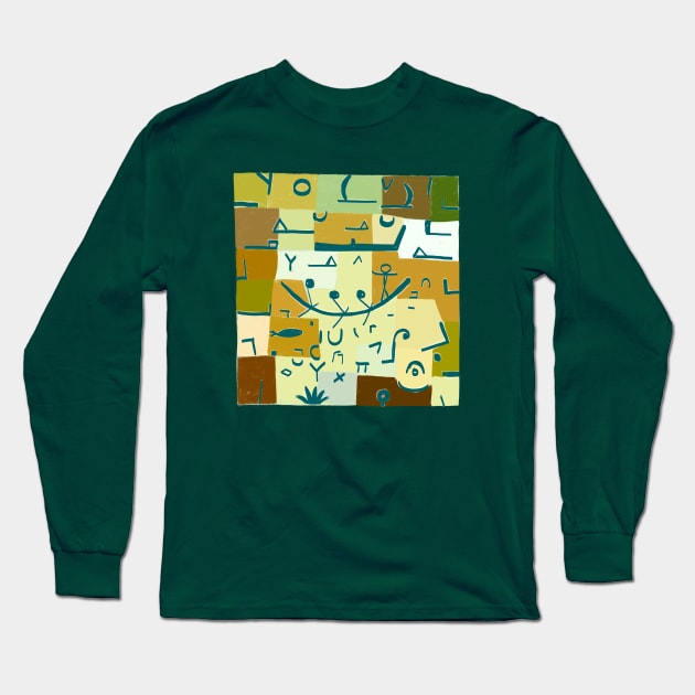 Paul Klee Inspired - Legend of the Nile #3 Long Sleeve T-Shirt by shamila